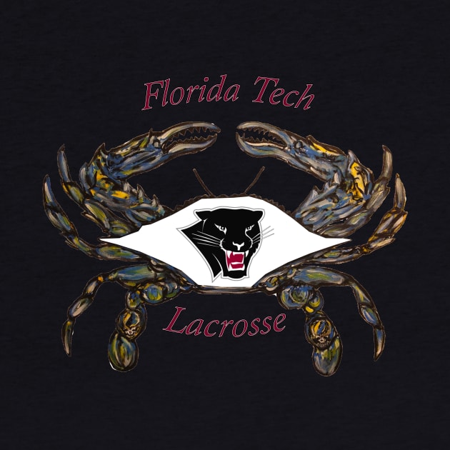 Florida Tech Lax Crab white by Jeneralarts